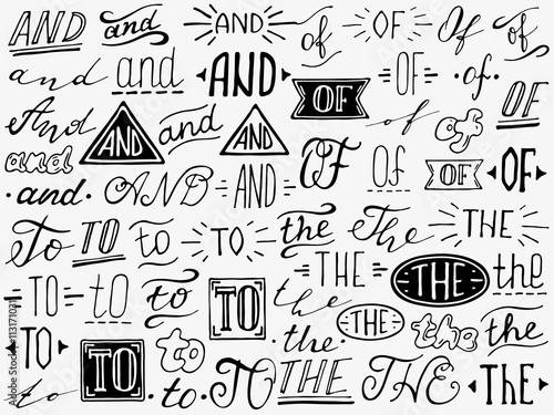 Photography Hand lettered ampersand and catchwords.