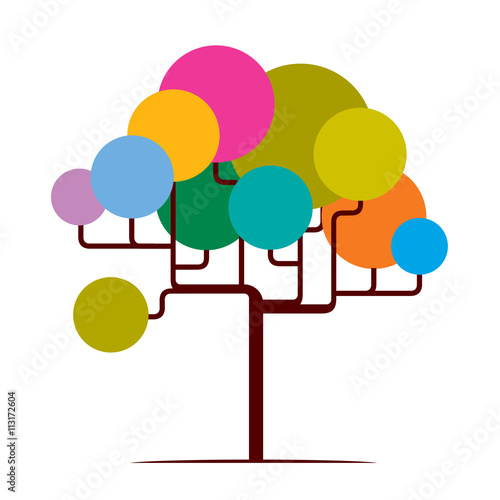 Vector tree and space for text.