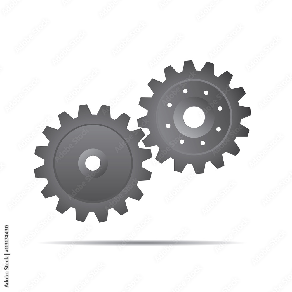 Grey illustration of sprockets. Vector Illustration Grey illustration of sprockets. Vector Illustration