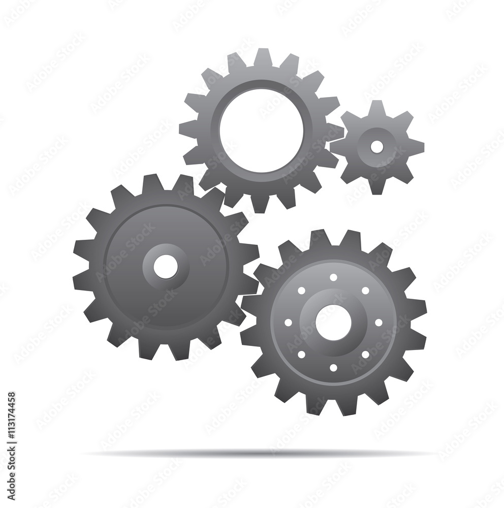 Grey illustration of sprockets. Vector Illustration Grey illustration of sprockets. Vector Illustration