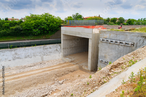 Road construction site