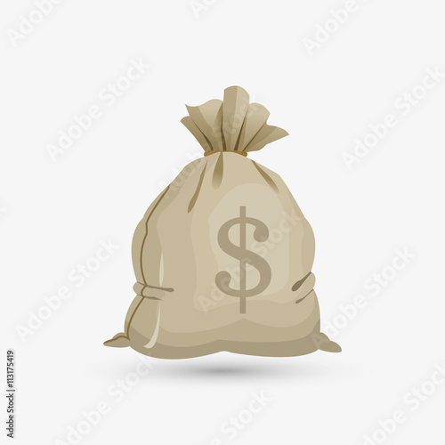 Money design. Financial item icon. White background, isolated illustartion