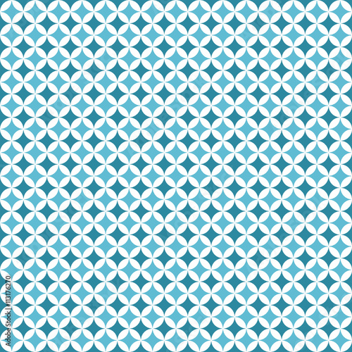 marokkanische Fliese - Pattern - türkisweiss