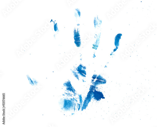 Print of hand, ink grunge illustration