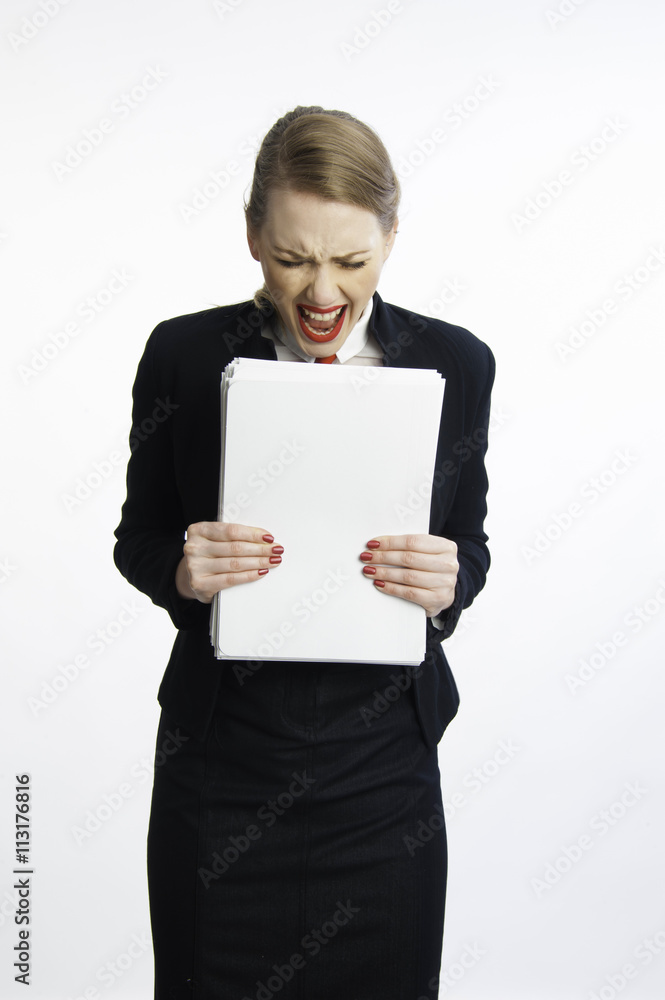 blond model girl in formal suit business concept blond model girl in formal suit business concept