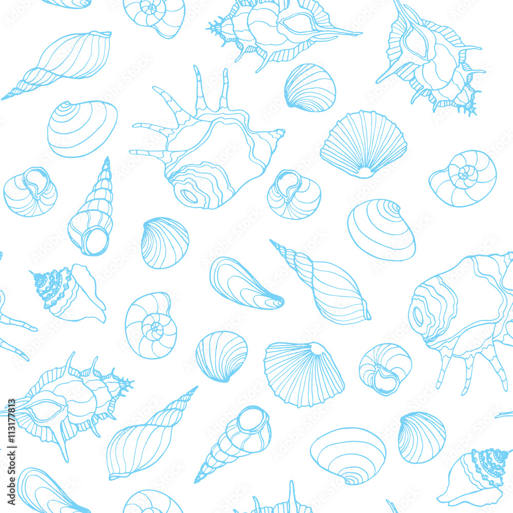 Sea vector seamless pattern Sea vector seamless pattern
