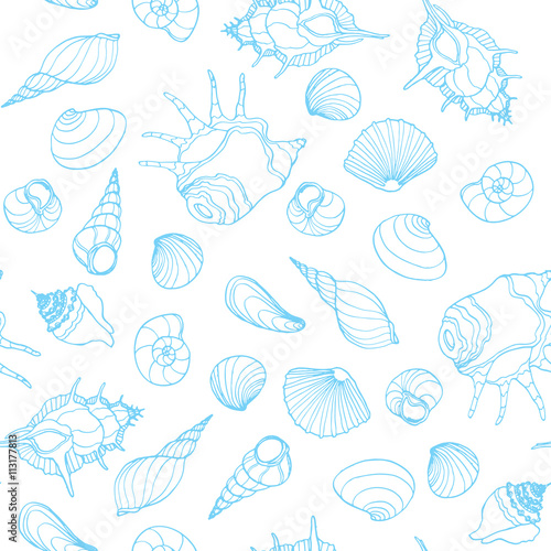 Sea vector seamless pattern