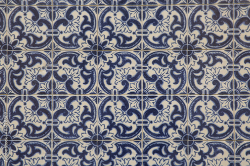 Vintage azulejos, traditional Portuguese tiles 