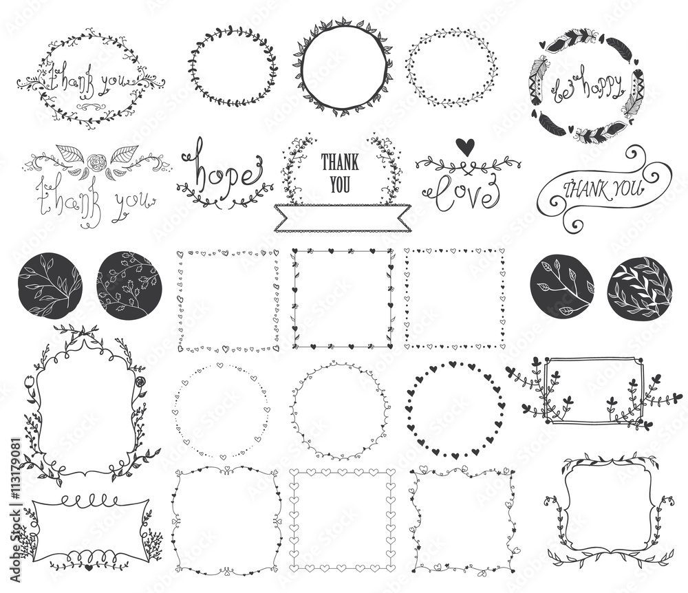Obraz premium Hand drawn design elements 