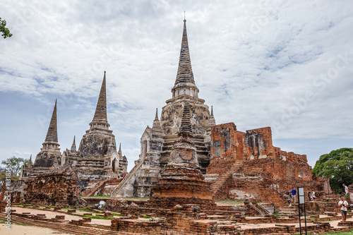 Wat Sri Sanphet landmark cultural organization UNESCO  which was registered as a World Heritage Ayutthaya  Thailand.