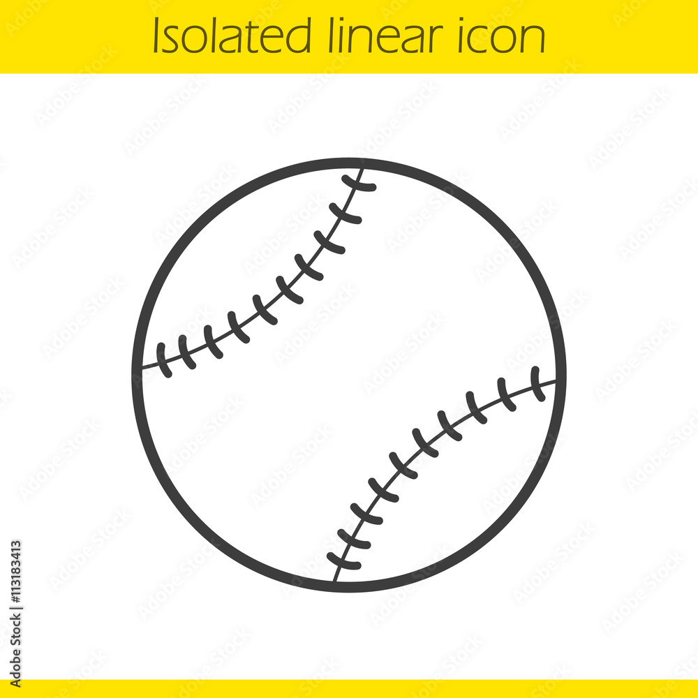 Baseball ball linear icon Baseball ball linear icon