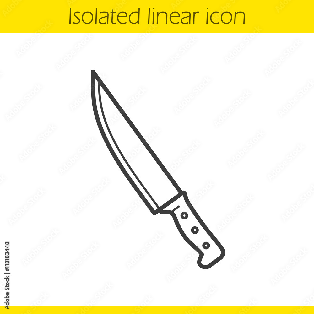 Obraz premium Kitchen knife linear icon