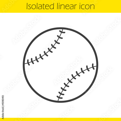 Baseball ball linear icon