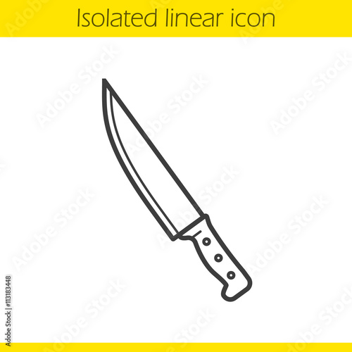 Kitchen knife linear icon