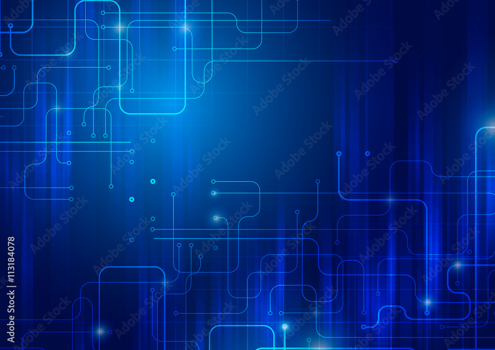 Abstract Technology Blue Background