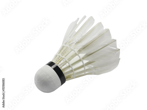 shuttlecock badminton in white background isolate with clipping path