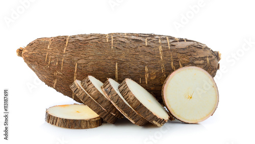 Canvastavla cassava on white background