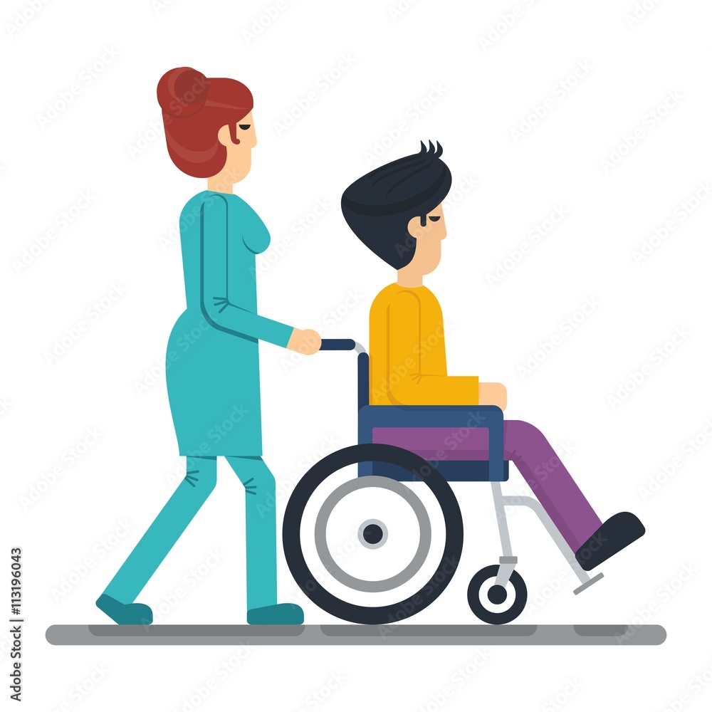 health care man in wheelchair