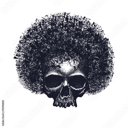 Skull reggae tee graphic design