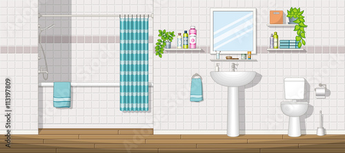 Illustration of a bathroom