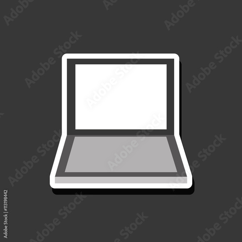 laptop design. gadget icon. Flat illustration, vector graphic