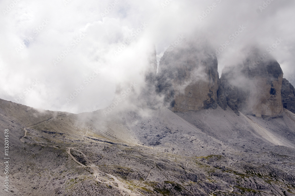 Alpine landscape in the Dolomites, Italy, Europe