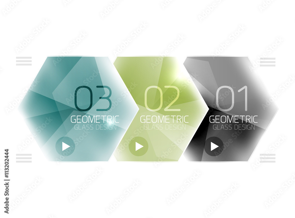 Hexagon option infographics Hexagon option infographics