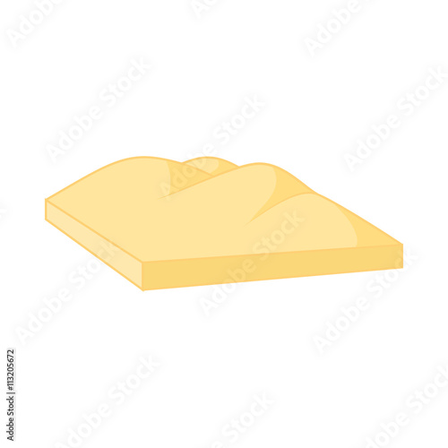 Desert sands icon in cartoon style