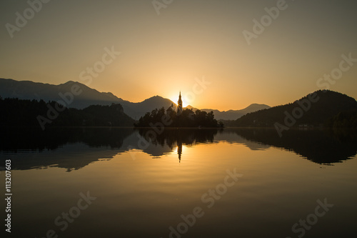 Bled Lake at Sunrise