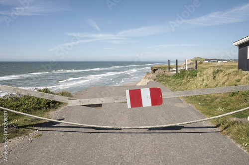 Blick Richtung Nordsee auf den von Erosion zerstörten Lyngby M
