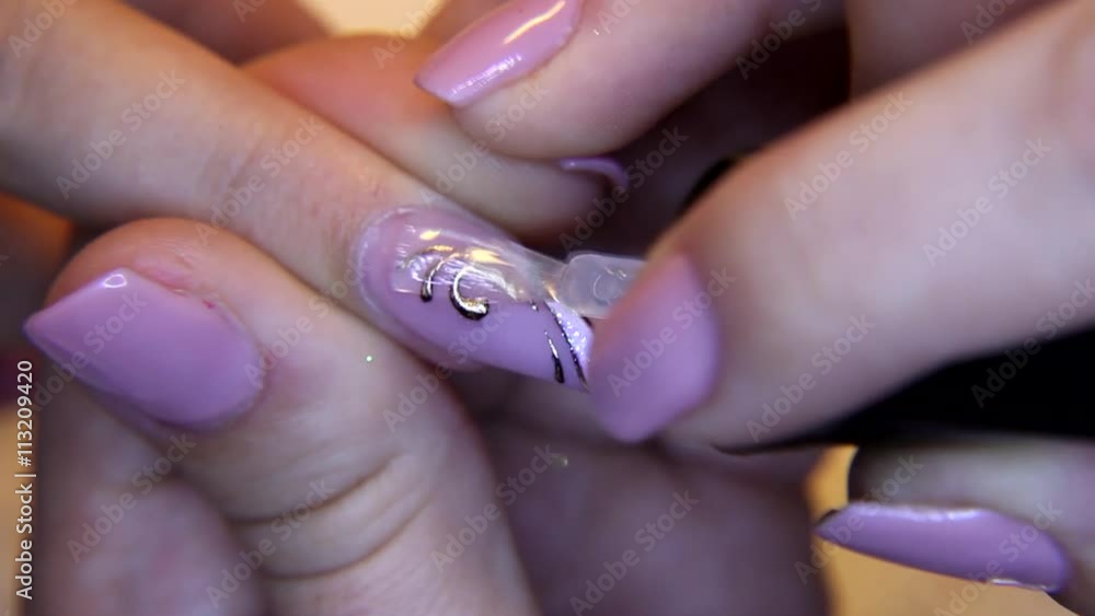 Studio beauty, nails manicure, close up shot Studio beauty, nails manicure, close up shot