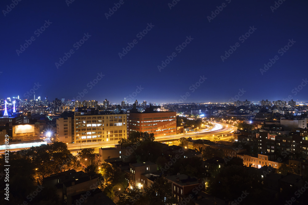 High angle view of cityscape against clear blue sky High angle view of cityscape against clear blue sky