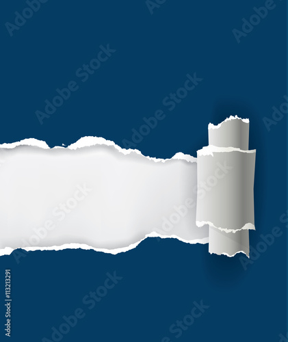 Blue ripped paper.
Illustration of blue  ripped paper with place for your image or text . Vector available.
