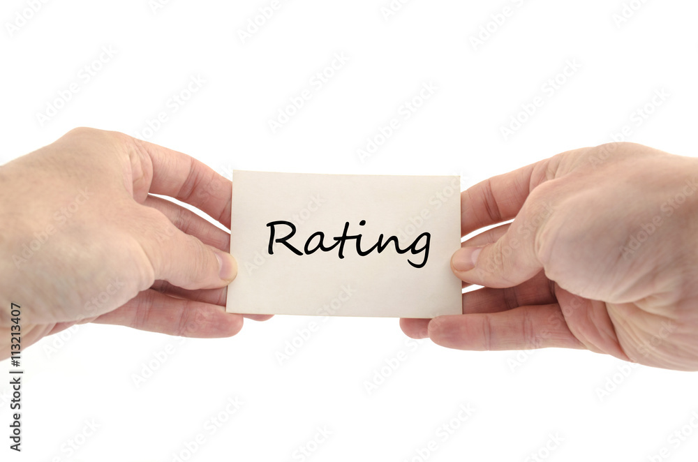 Ratings text concept Ratings text concept