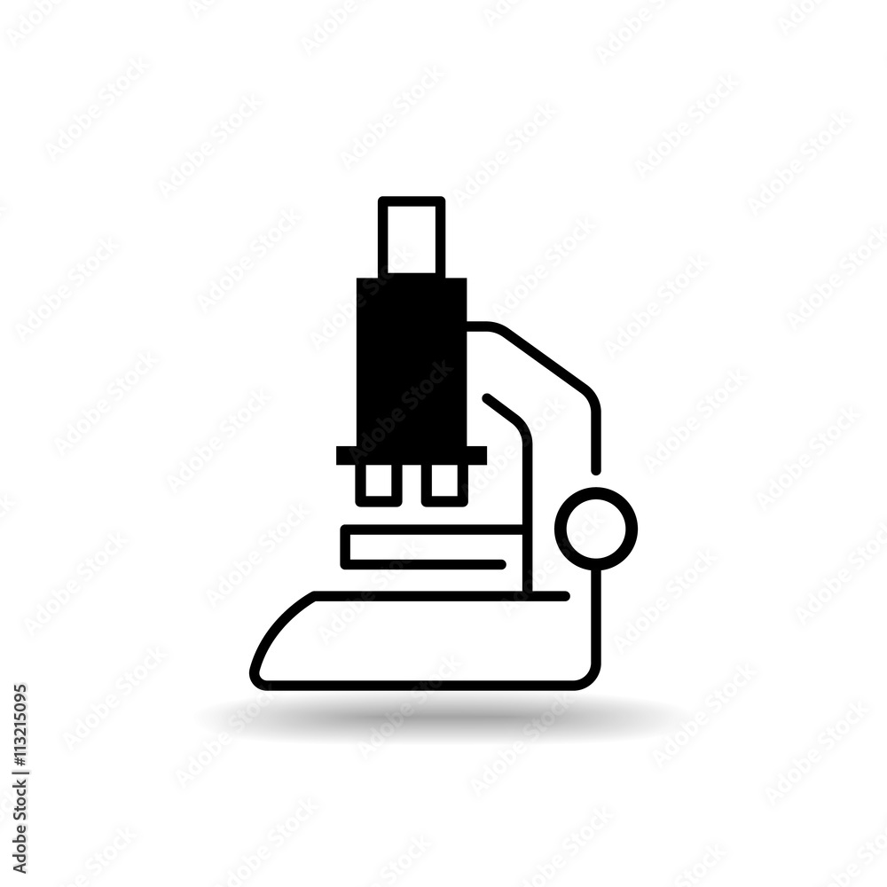 Microscope flat icon isolate on white background vector illustration eps 10 Microscope flat icon isolate on white background vector illustration eps 10