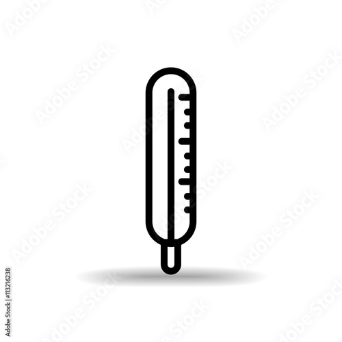 Thermometer flat icon isolate on white background vector illustration eps 10