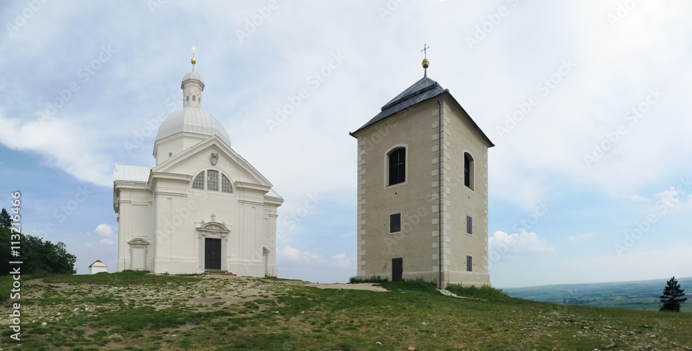 Svatý kopecek - holy hill near Mikulov in Moravia in Czech republic