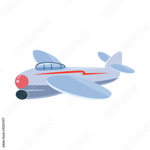 Small plane icon, cartoon style