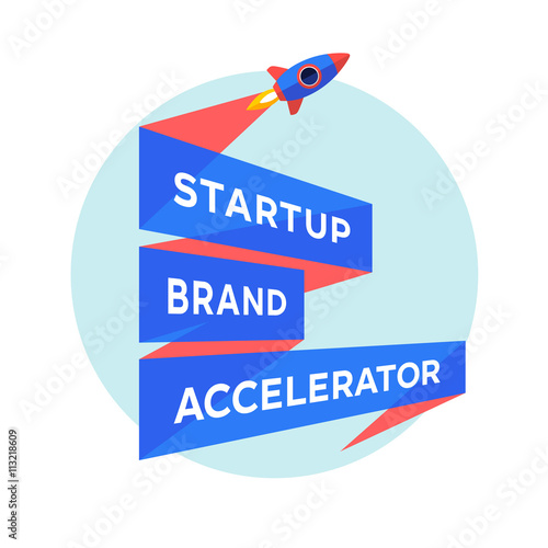 Concept design for start up project with inscription Startup Brand Accelerator