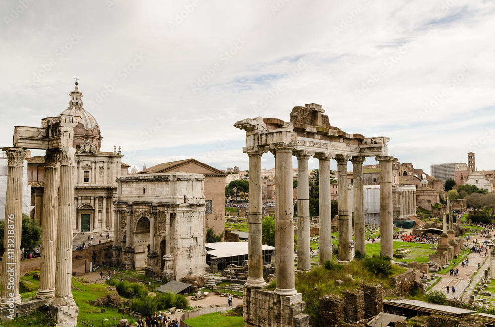 roman ruins, Rome, Italy.