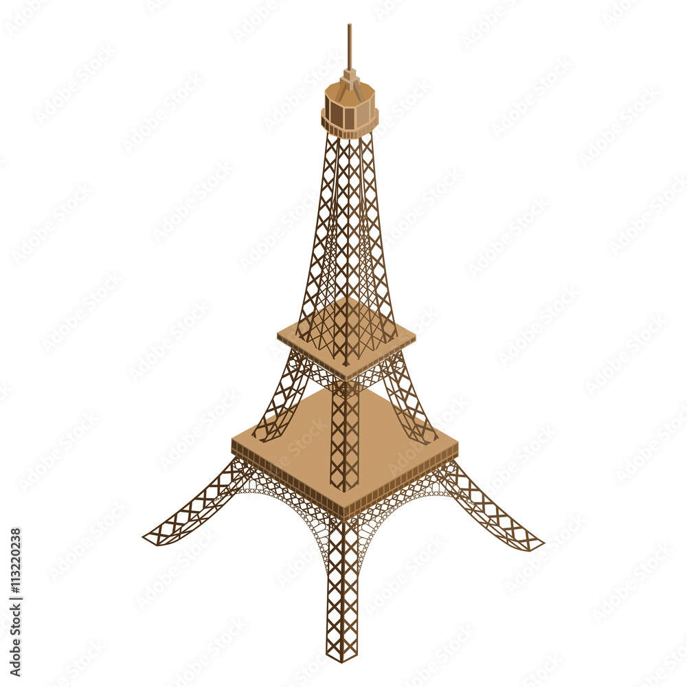 the-eiffel-tower-in-isometric-view-isolated-on-white-the-most-famous