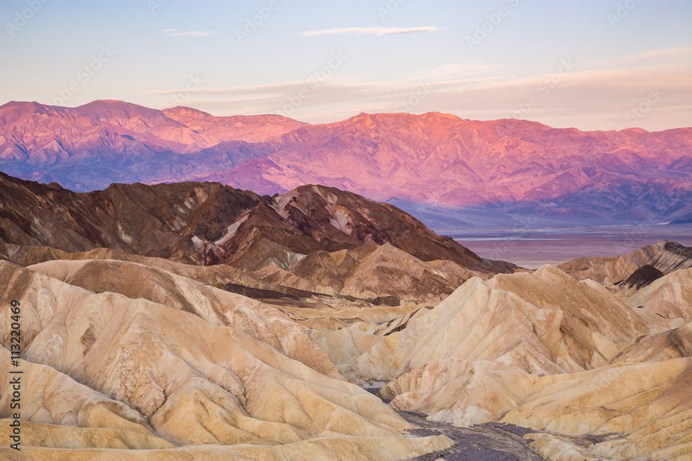 Sunrise at Zabriskie Point in Death Valley National Park, California, USA