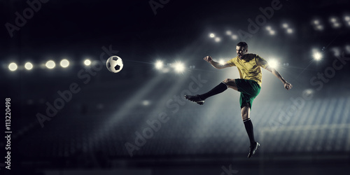 Soccer forward player  © Sergey Nivens