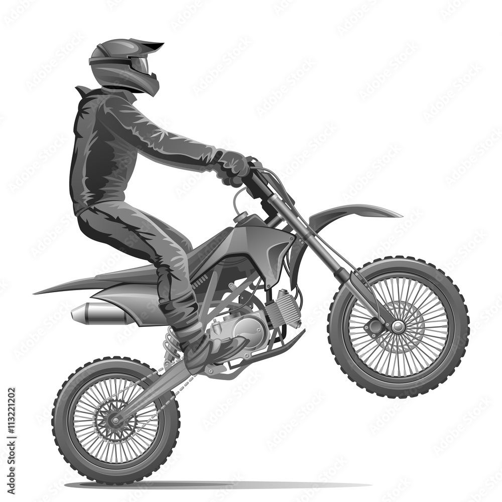 Naklejka premium Motorcyclist