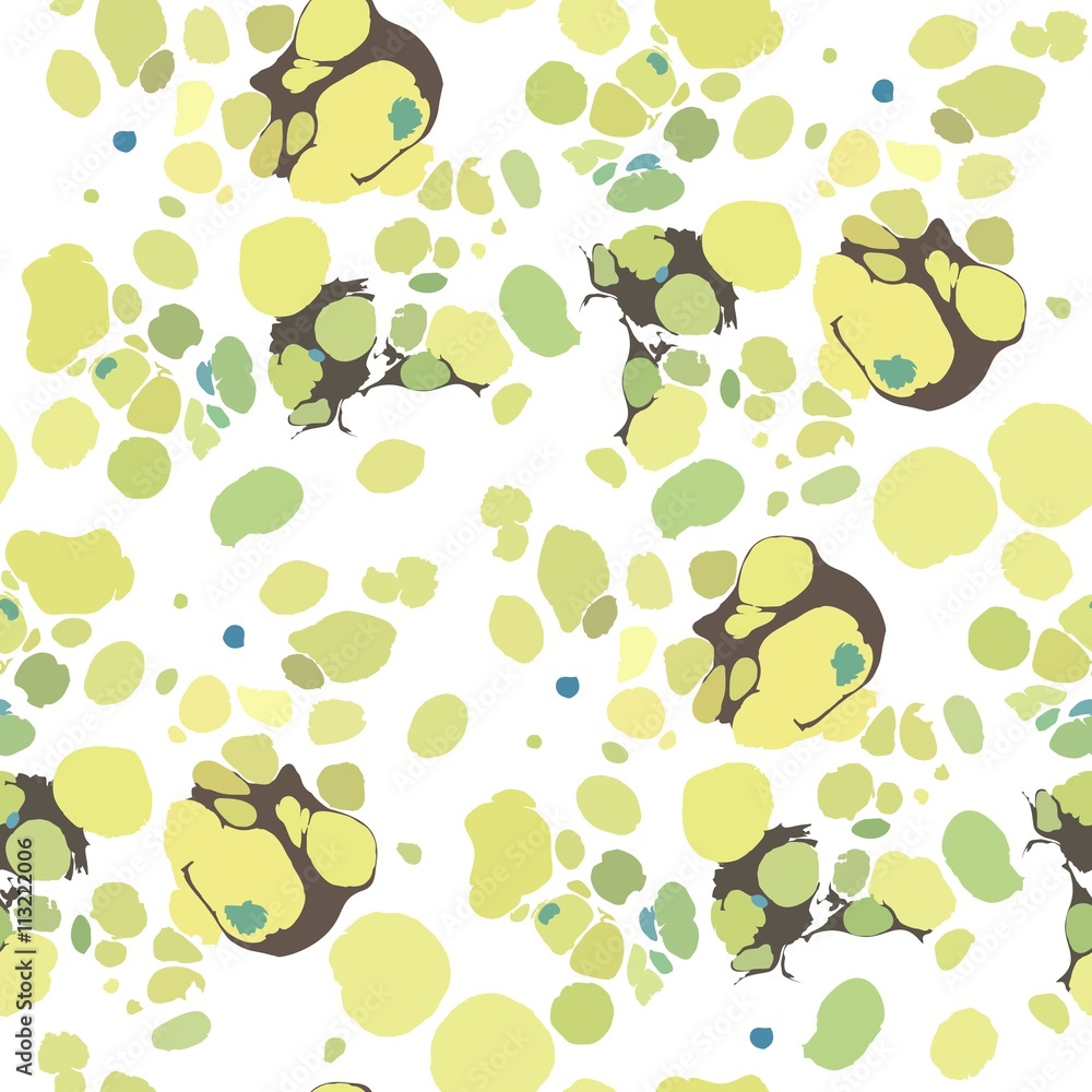 Fototapeta premium Abstract seamless pattern. Traditional Turkish Ebru technique. Ebru art.