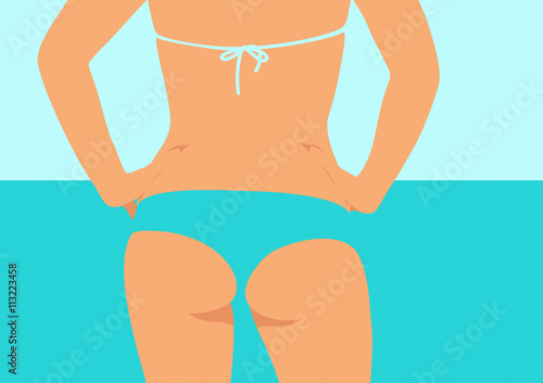 woman standing at the beach