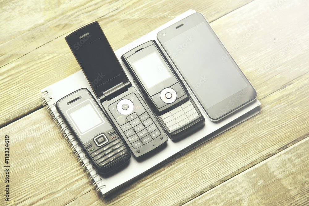 different phones on table different phones on table