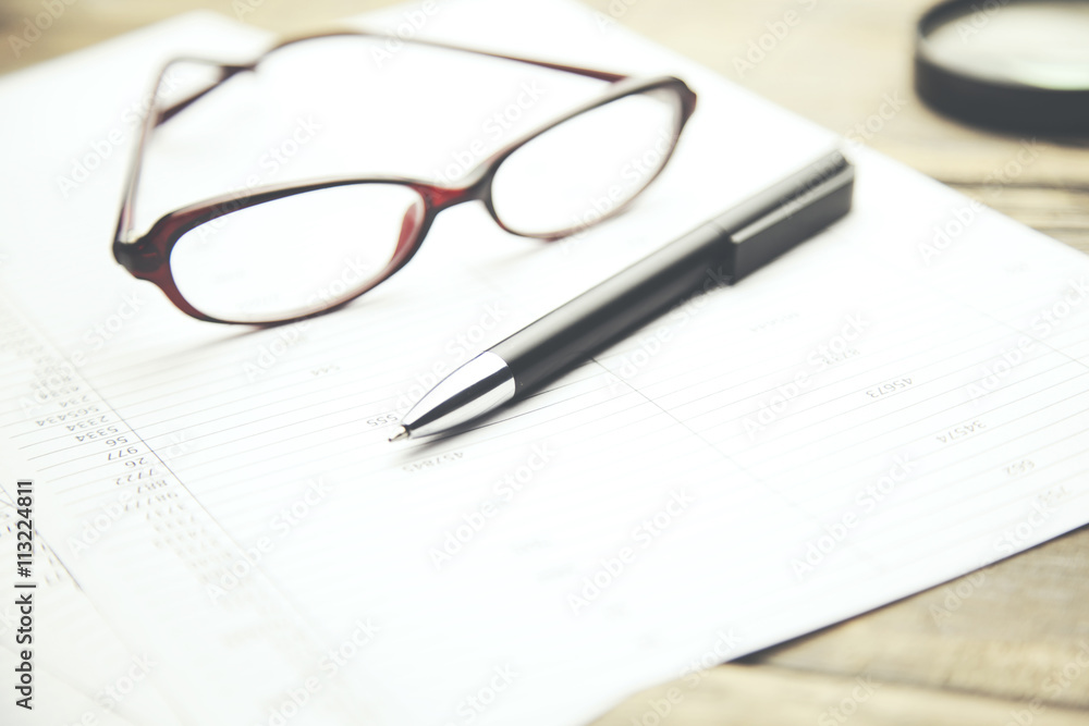 Accounting figures-Business concept Accounting figures-Business concept