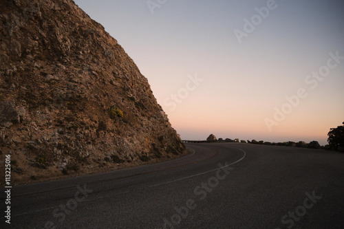 Empty winding road photo