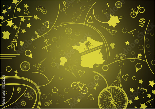 Tour de france jaune noir vive le tour